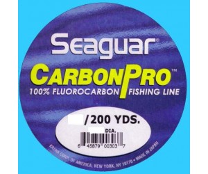 Dây câu Seaguar CarbonPro, 100% Fluorocarbon 10Lb, 200 Yd, màu trắng